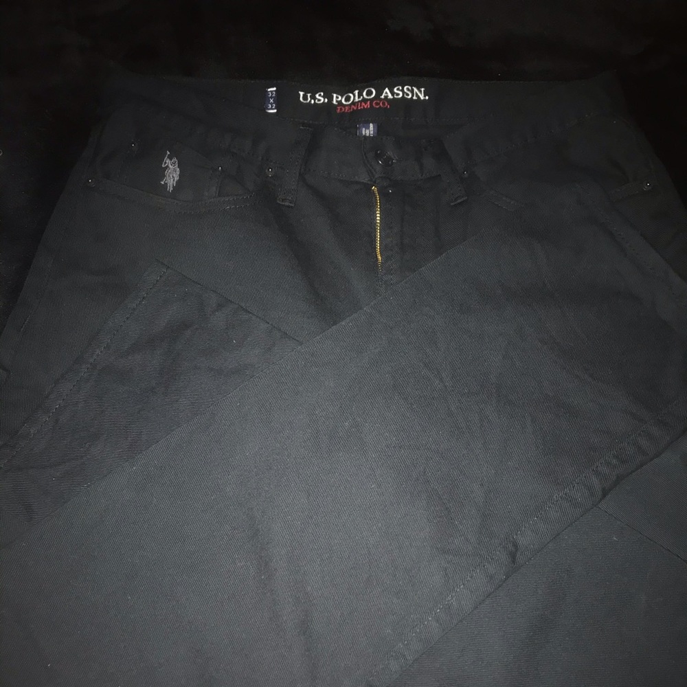 US POLLO ASSN STRAIGHT BLACK JEANS